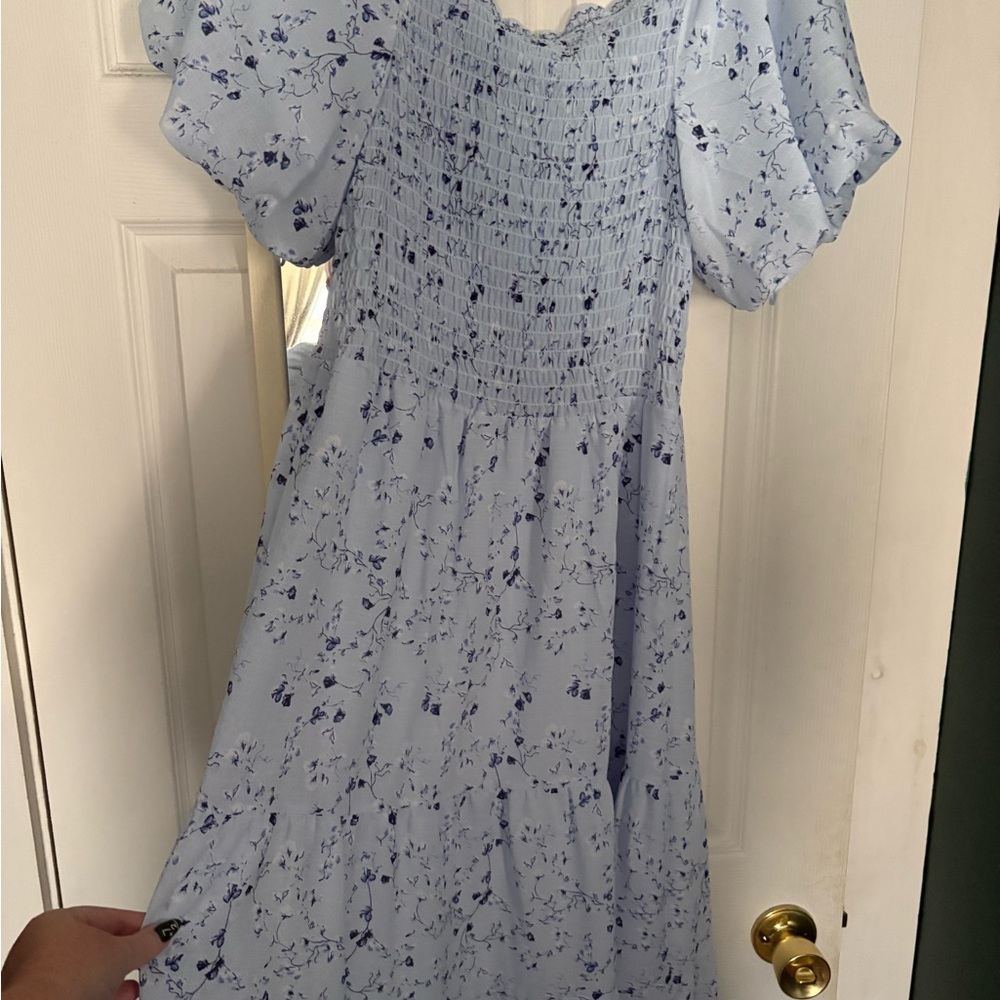 Max Studio Light Blue Floral Maxi Dress - Picture 5 of 5
